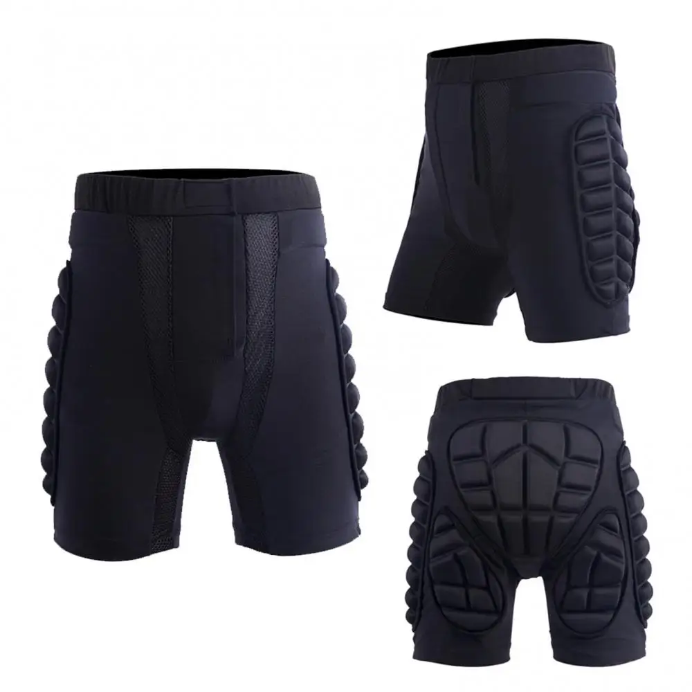 

Unisex Breathable Polyester Motorcycle Snowboard Protection Ski Protective Hip Butt Padded Shorts Cycling Clothing Black Shorts