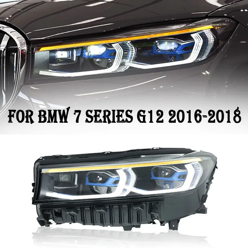 

Фара для BMW G12 Светодиодная фара 2016-2019 Фара G11 G12 7 серии DRL Указатель поворота Дальнего света Объектив проектора «ангельский глаз»