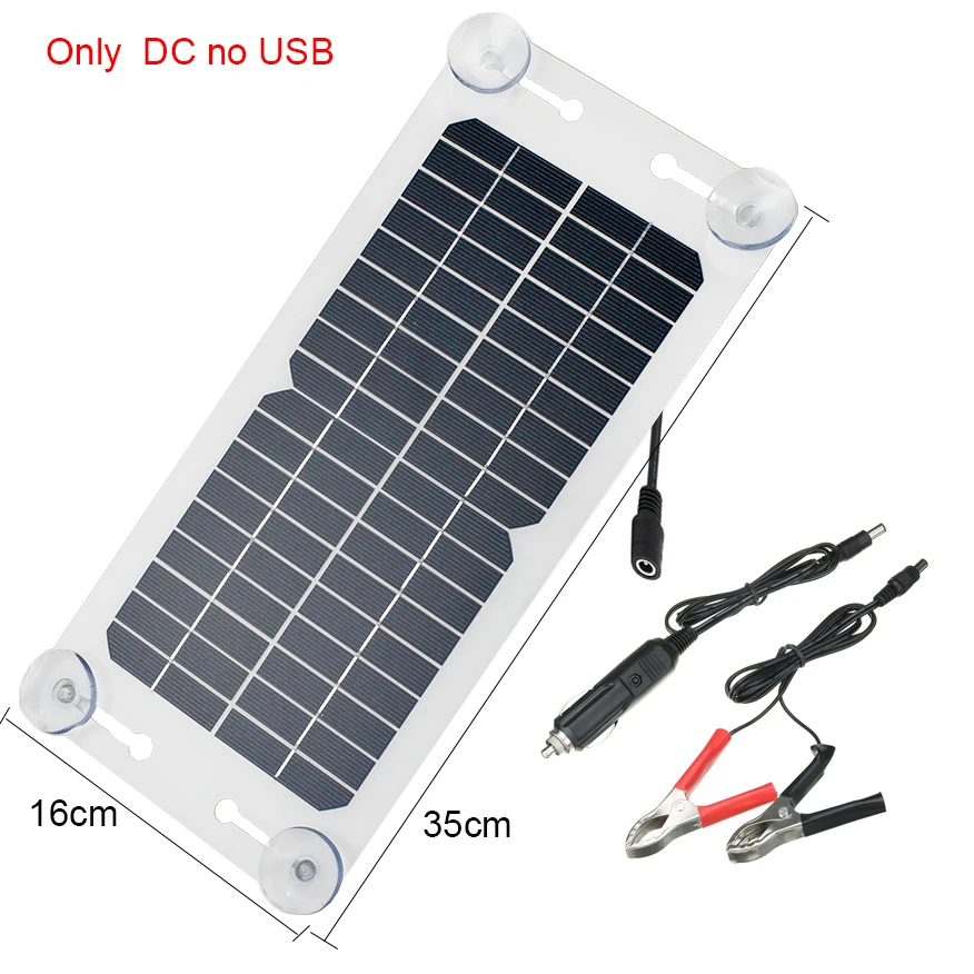 18V 12V 20W Solar Panels Charger Car Motorcycle Kick Scooter Portable Solar Panel Car Charger Battery Efficient Maintenance