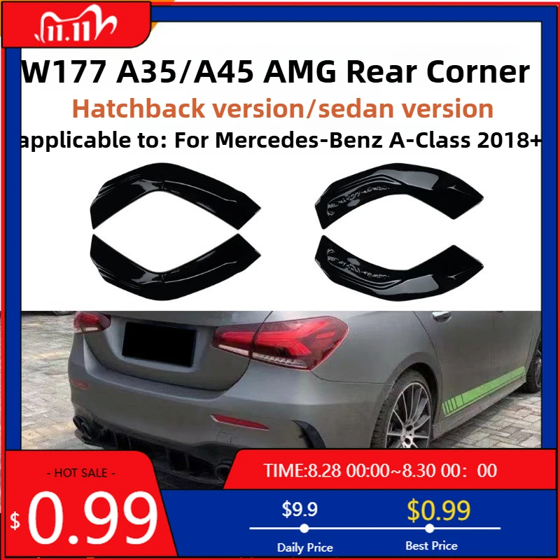 

Hot Ornaments For Mercedes Benz A-Class W177/V177 A35/45 2018+ AMG Rear Corner Car Sticker Exterior Modification Accessories Int