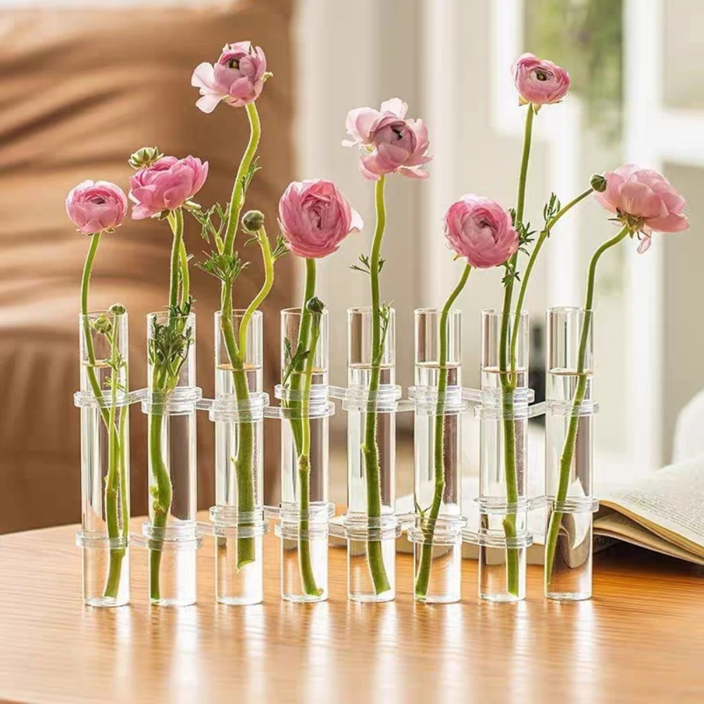 Kreative Einfache Klappbare Vase für Wasserpflanzen Transparenter Faltbarer Hydrokultur-Topf Blumenhalter für Heimdekoration