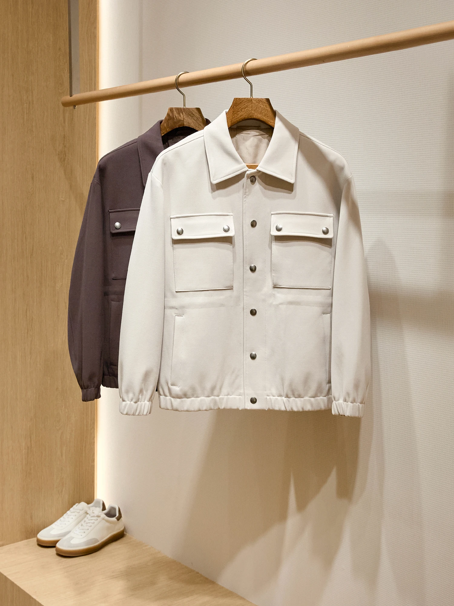 

Итальянский Ele Loose Fit Canvas ket LP Спецодежда Sle Мужская куртка с отложным воротником Faion Urban Youth Осенняя длинная ...