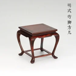 Square Bonsai Display Pedestal, Vase Decoration, Statue Collection Base, Home Ming Dynasty Style