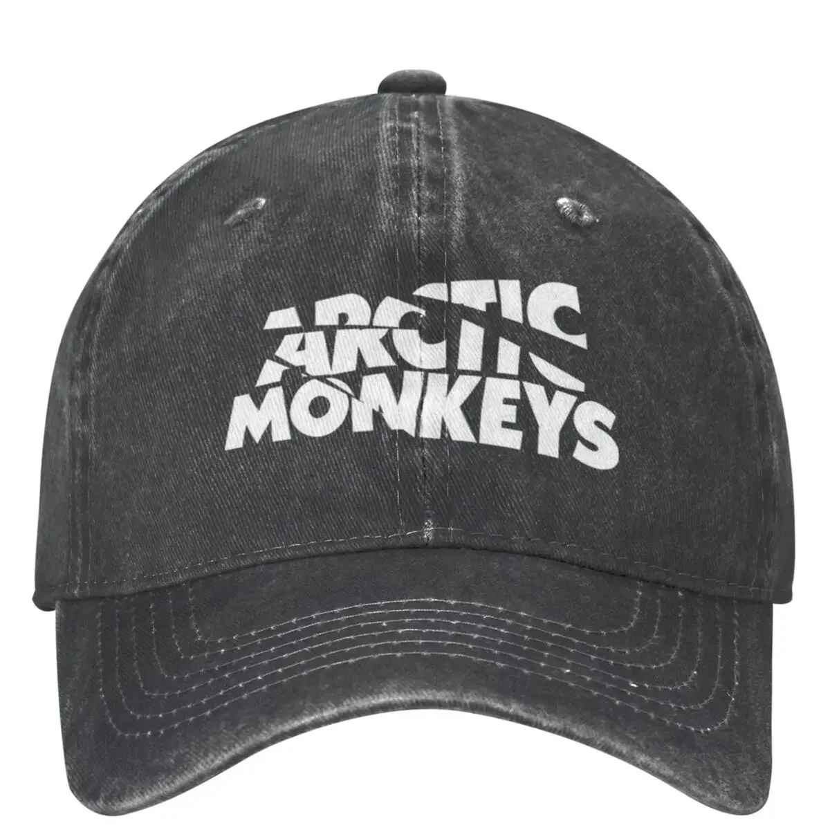 Unisex Arctic Monkey  Band Baseball Caps Fashion Distressed Denim Washed Sun Cap Adjustable