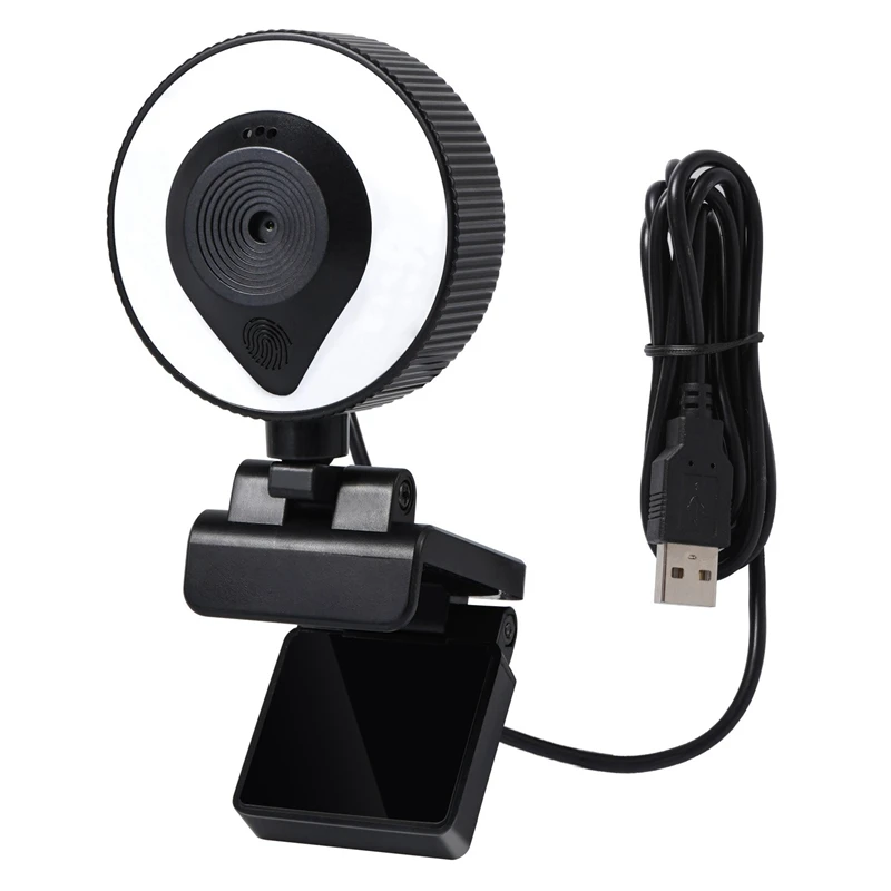 Retail W20 Fill Light Camera HD Built-In Microphone Auto Focus USB Computer Fill Light Network Beauty Live Camera