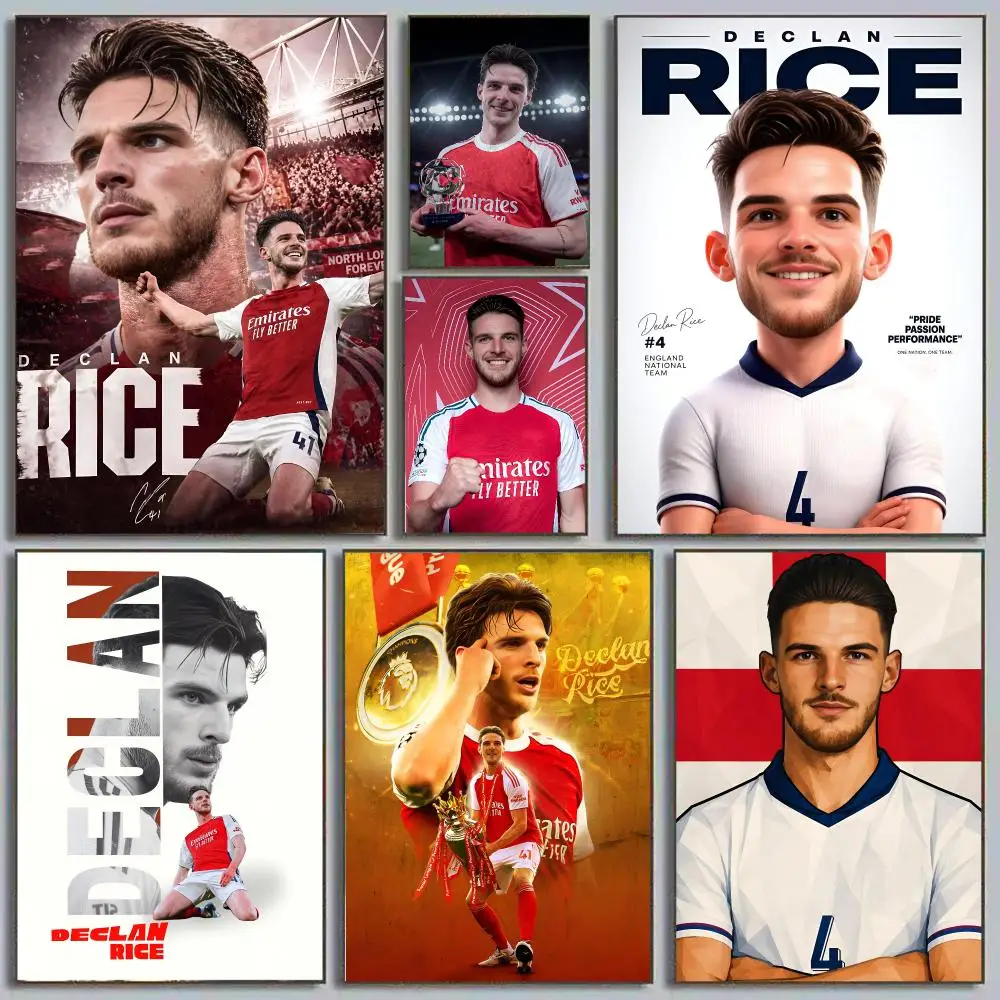 Declan Rice Dec Boy Arsenal Midfielder England Anchor Painting Calligraphy Eco-friendly wall decor Vintage Office frameless