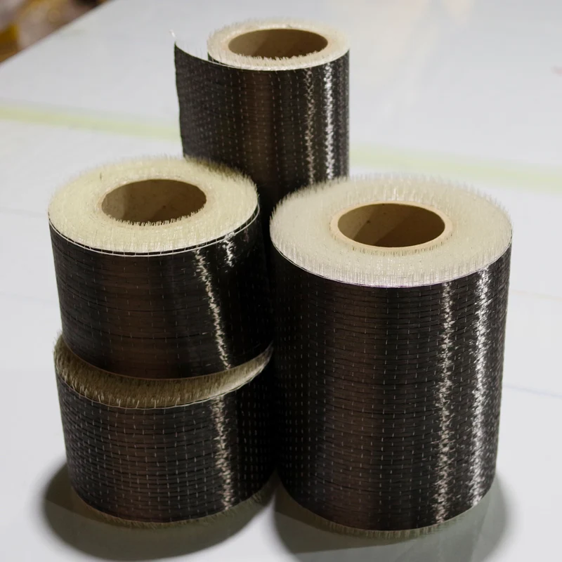 12K T700 3.4Gpa 200g 300g UD Carbon Fiber Fabric Cloth 10cm 15cm 20cm 30cm 50cm width reinforcement material