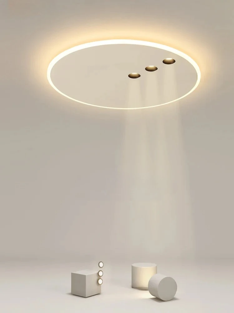 

2025 Nordic Round Dimming Led Ceiling Lamp Living Room Balcony Bedroom Minimalism LED Ceiling Lights With Spotlight