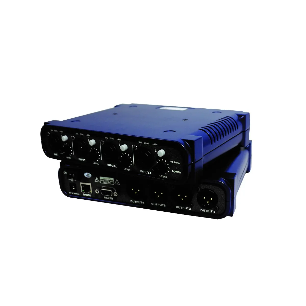 9 pin RS232 XLR port 12V DC power 4 output   network audio interface