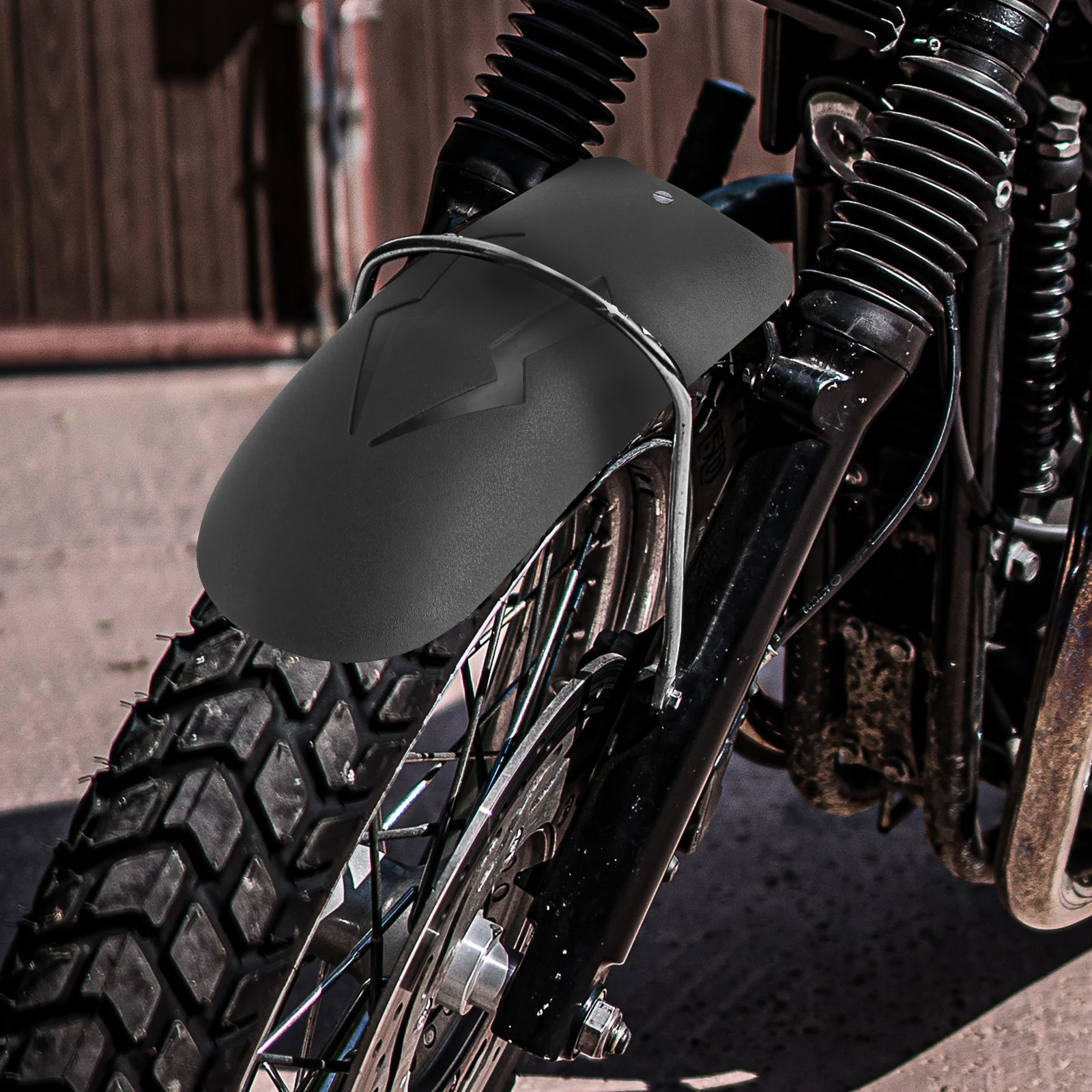 

1pc Motorcycle Mudguard Durable PP Material Front Extension Protects Road Debris Four Bike Rainy Day Supplies