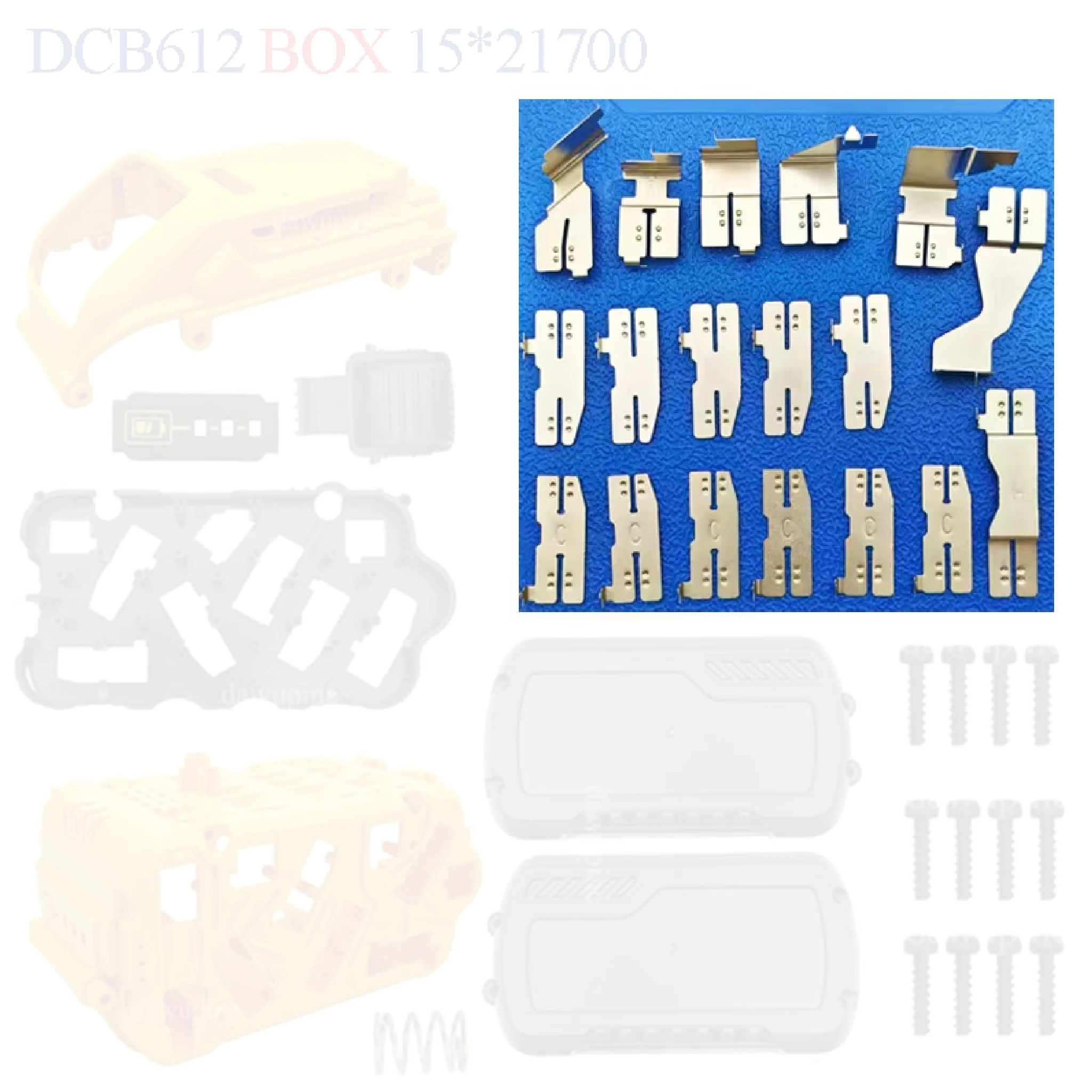 DCB612 Lithium Battery Case 15X21700 Pack Cell BMS PCBA Connector For DeWalt Li-ion Batteries For FlexVolt 20V 60V DCB615 DCB548