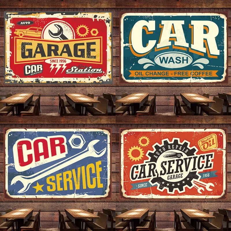 

CAR SERVICE AUTO REPAIR Art Poster Wall Hanging Flag Canvas Painting Tapestry Banner Repair Shop Garage Wall Decor Sticker Mural