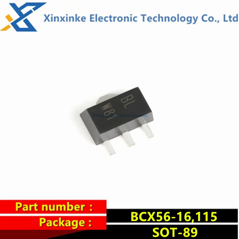 20PCS BCX56-16,115 SOT-89 NPN Transistor 80V 1A SMD Triode