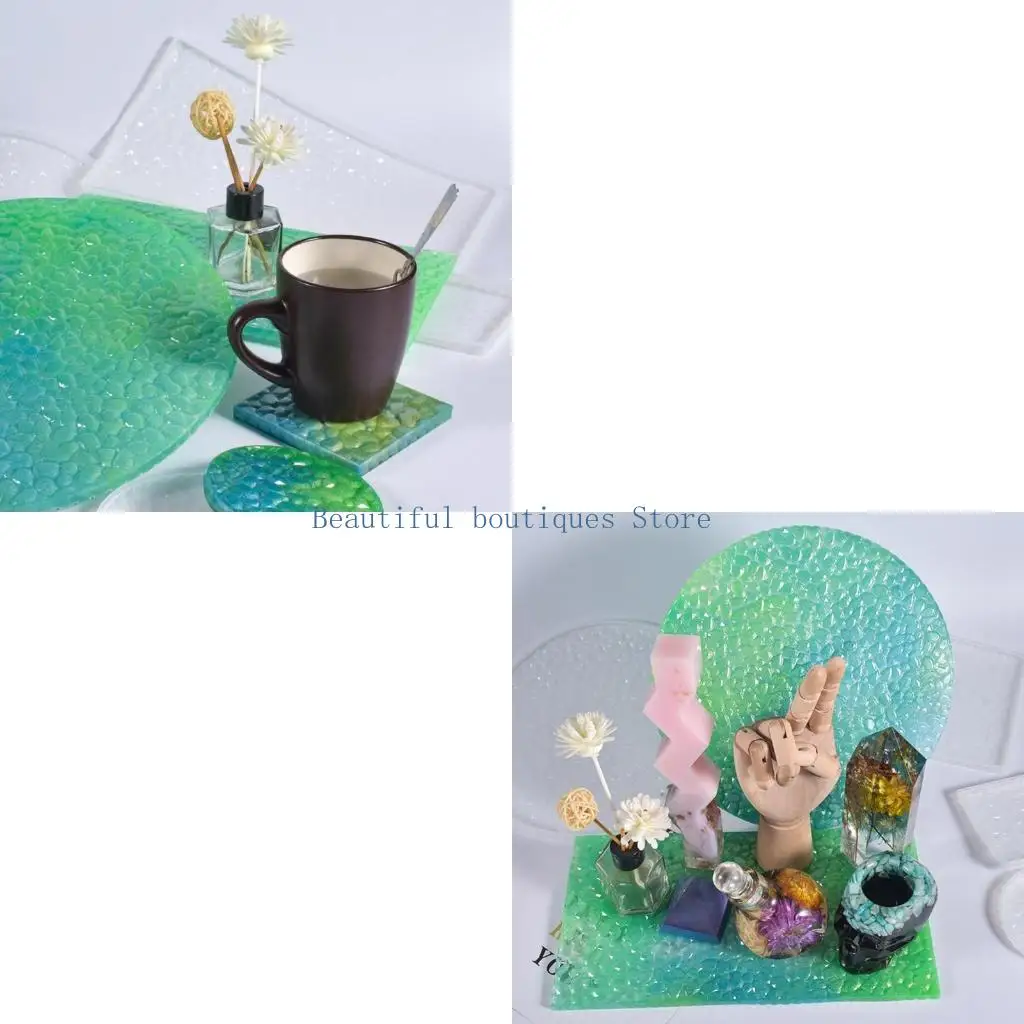 U4LF Molds Diamond Pattern Silicone Molds for DIY Cup Mat Home Decor