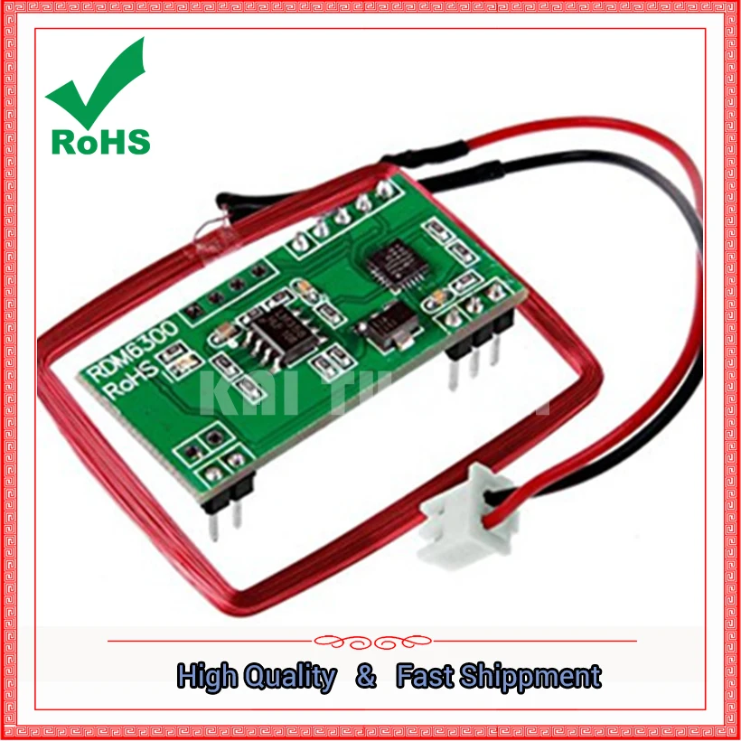 Módulo Lector RFID RDM6300, Módulo RF de 125khz, Lector de Tarjetas con Salida Serial UART, PLACA de 125 KHZ