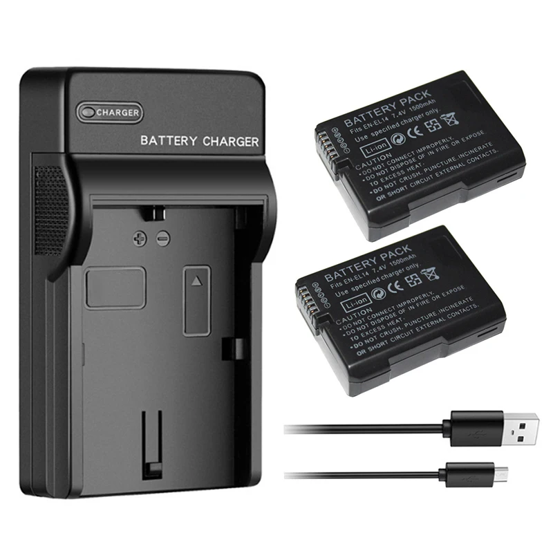 EN-EL14 EN-EL14a Battery for Nikon D3100 D3200 D3300 D3400 D3500 D5100 D5200 D5300 D5500 D5600 COOLPIX P7000 P7100 P7700 P7800