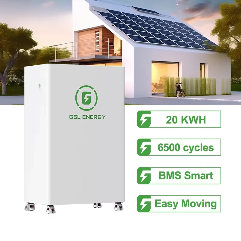 GSL ENERGY New Design Easy To Move Battery REPT Cells LCD Display Movable Lithium Ion 48V 400Ah 20Kwh Solar Battery With Wheel