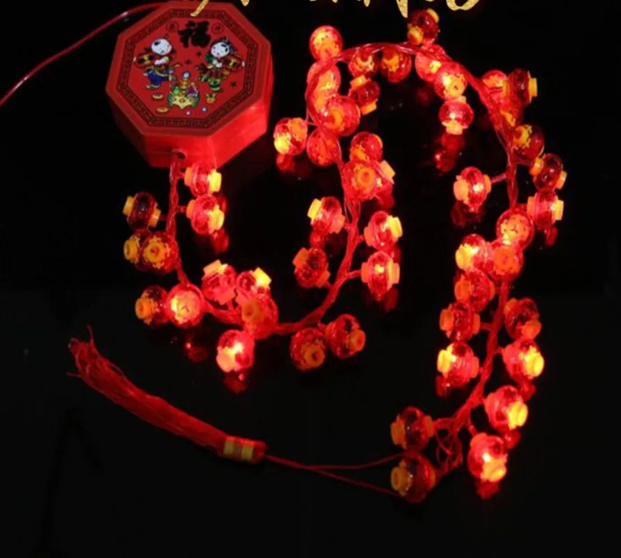 Lantern Decoration Lamp Squelchier Led Electronic Firecrackers String Light Fireclays Belt