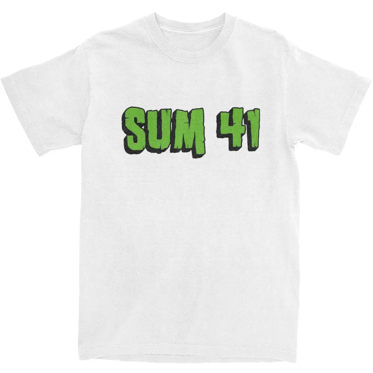 Mens The Green Sum 41 Band Logo T Shirts Sum41 Punk Cotton Clothing Summer Vintage Short Sleeve T Shirt O Neck Hip Hop Tee Shirt