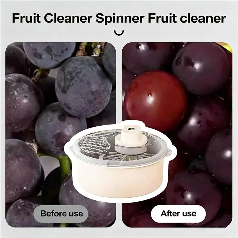 A25F-Salad Spinner And Produce Washer Electric Fruit Washer For Electric Fruit Cleaner One-Touch Produce Washing Drying