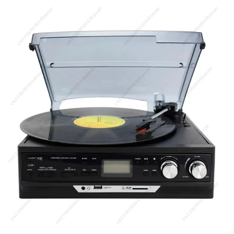 FMT Multifunctional Modern Vinyl Record Player - Antique Old-Fashioned Phonograph with Radio U Disk Tape Bluetooth