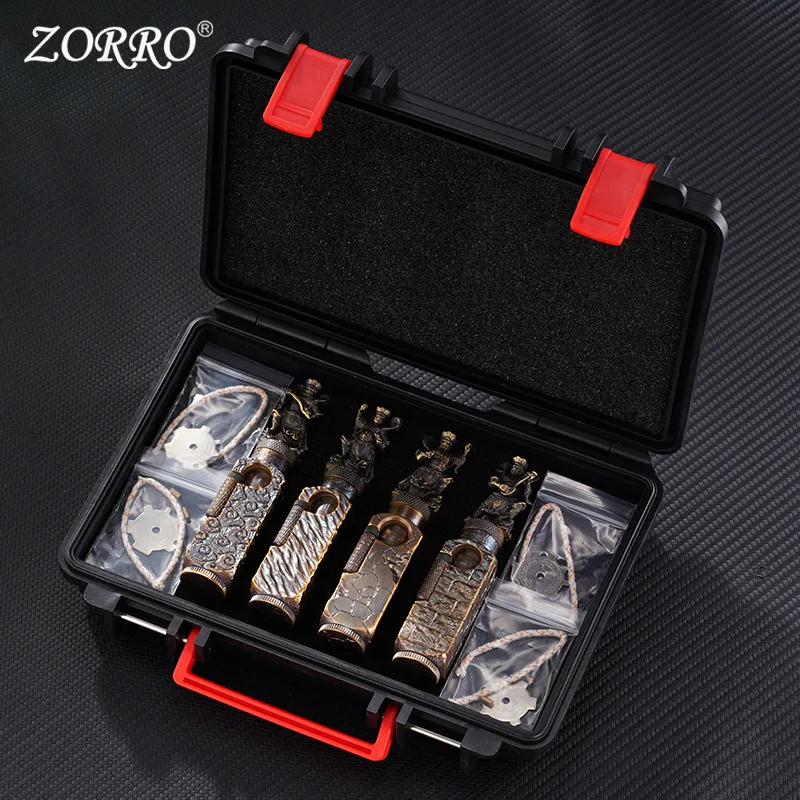 

Four Heavenly Kings of Flamedo: Brass Handmade Kerosine Lighter, Personalized Ornament, Collection, Play, Gift, Lighter