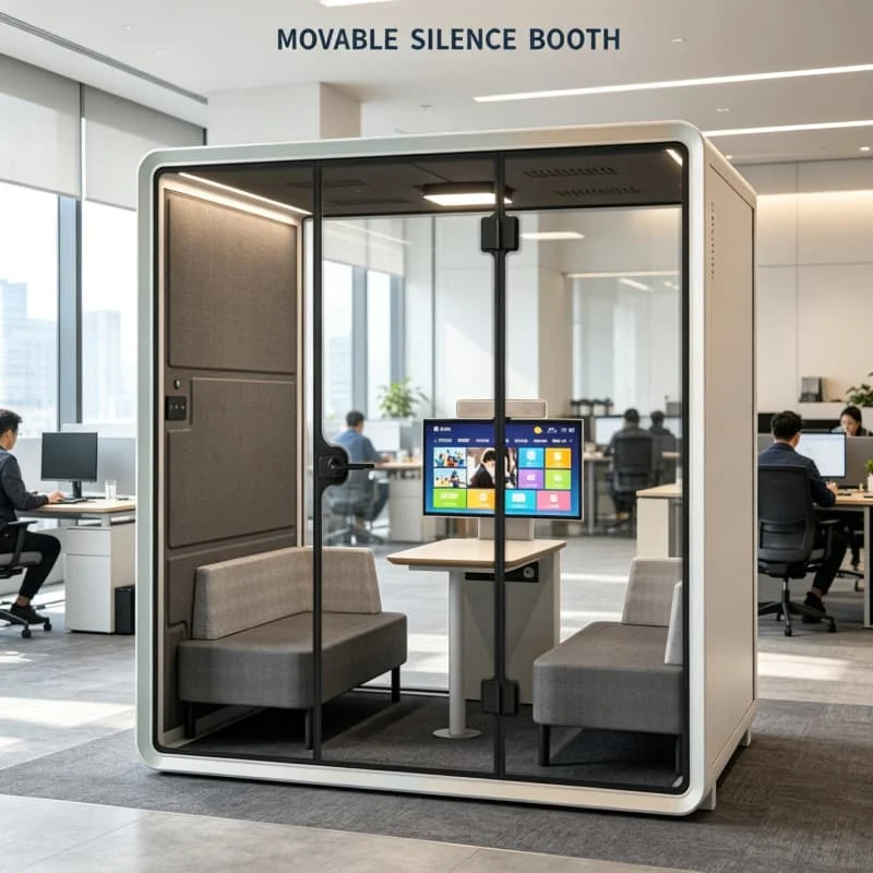 China Silence Booth For Factory Quality Control Noise Sensitive Testing Area Workstation Supervisor Office Dust Proof Surface