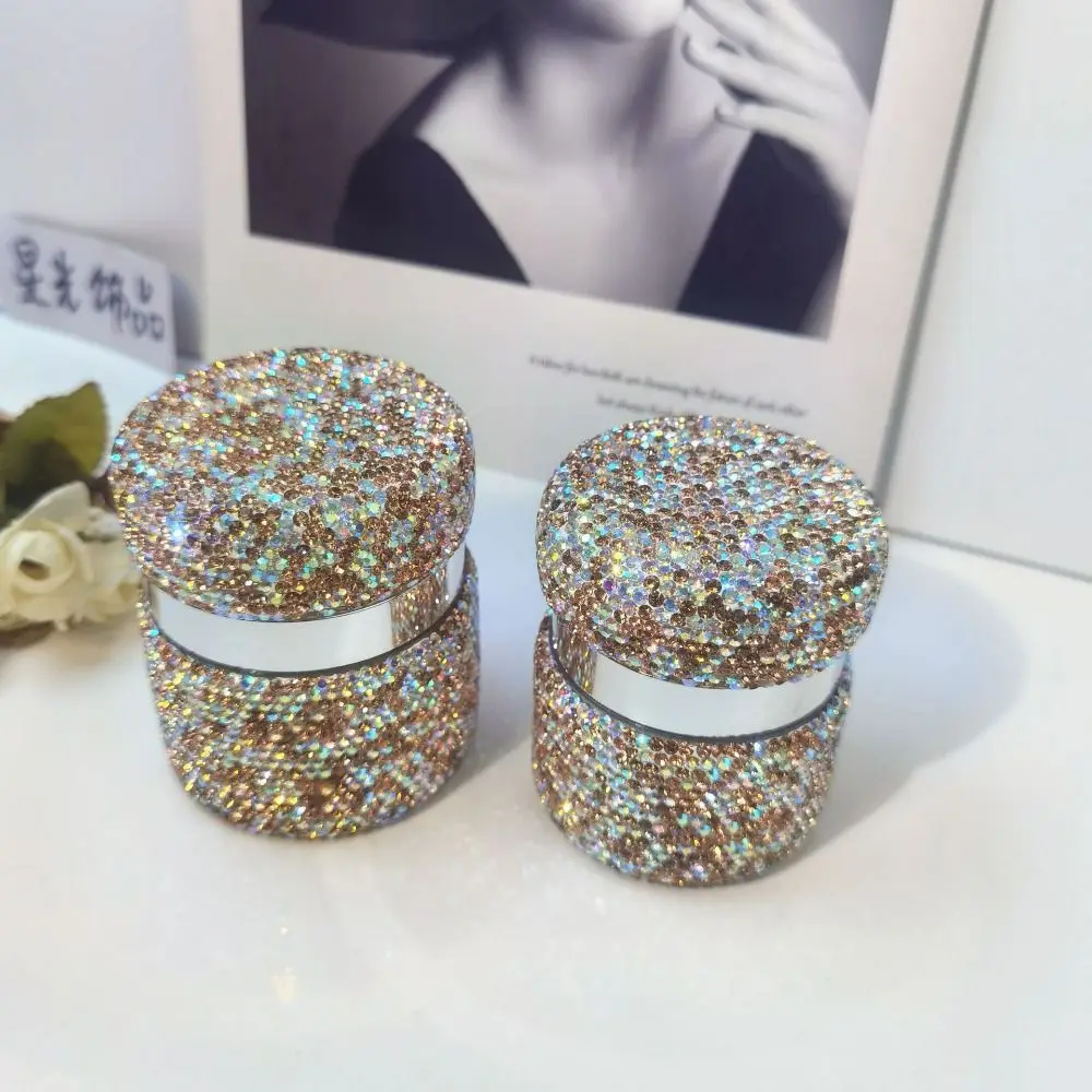 Rhinestone Airless Cream Bottle Dispenser Refillable Portable Lotion Pump Jar Vials Emulsion Box Leak Proof Cosmetic Container