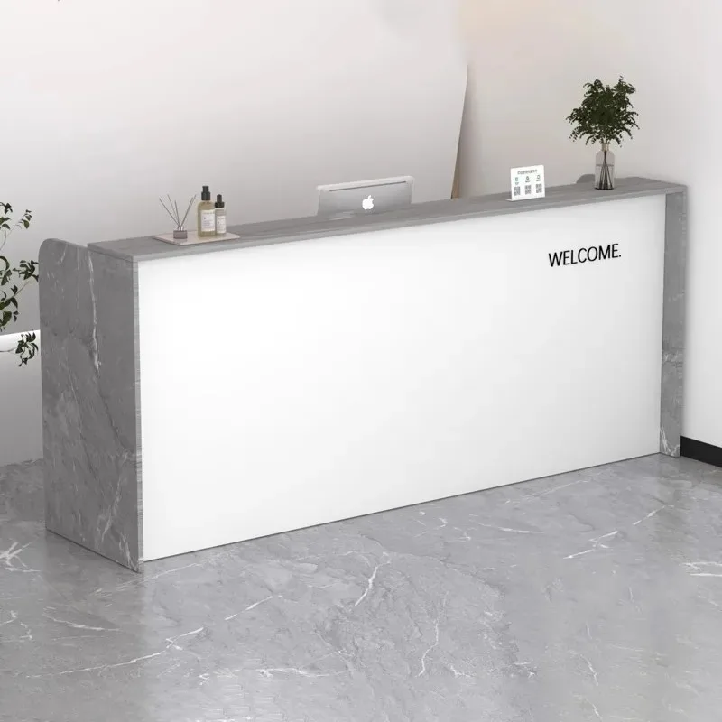 

Aesthetic Simple Salon Reception Desk Counter Luxury Office Reception Desks Modern Simple Mostrador De Tienda Lounge Furniture