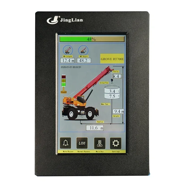 

7 Inch Touch Screen LMI Indicator For Rough Terrain Crane