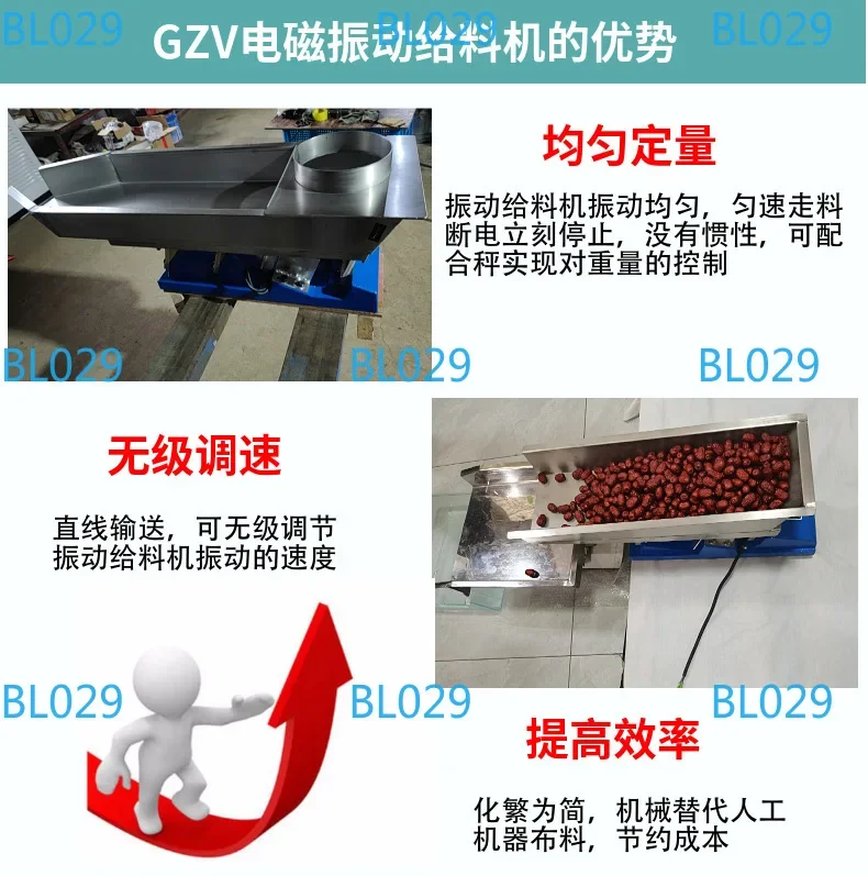Vibration feeder GZV1 GZV2 speed regulation 220V small electromagnetic vibration feeder