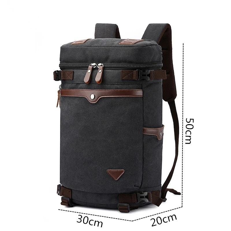 Nesitu A4 Vintage Durable Green Black Khaki Blue Coffee Grey 15.6 14 inch Laptop Canvas Men Women Backpack Travel Bag M1121