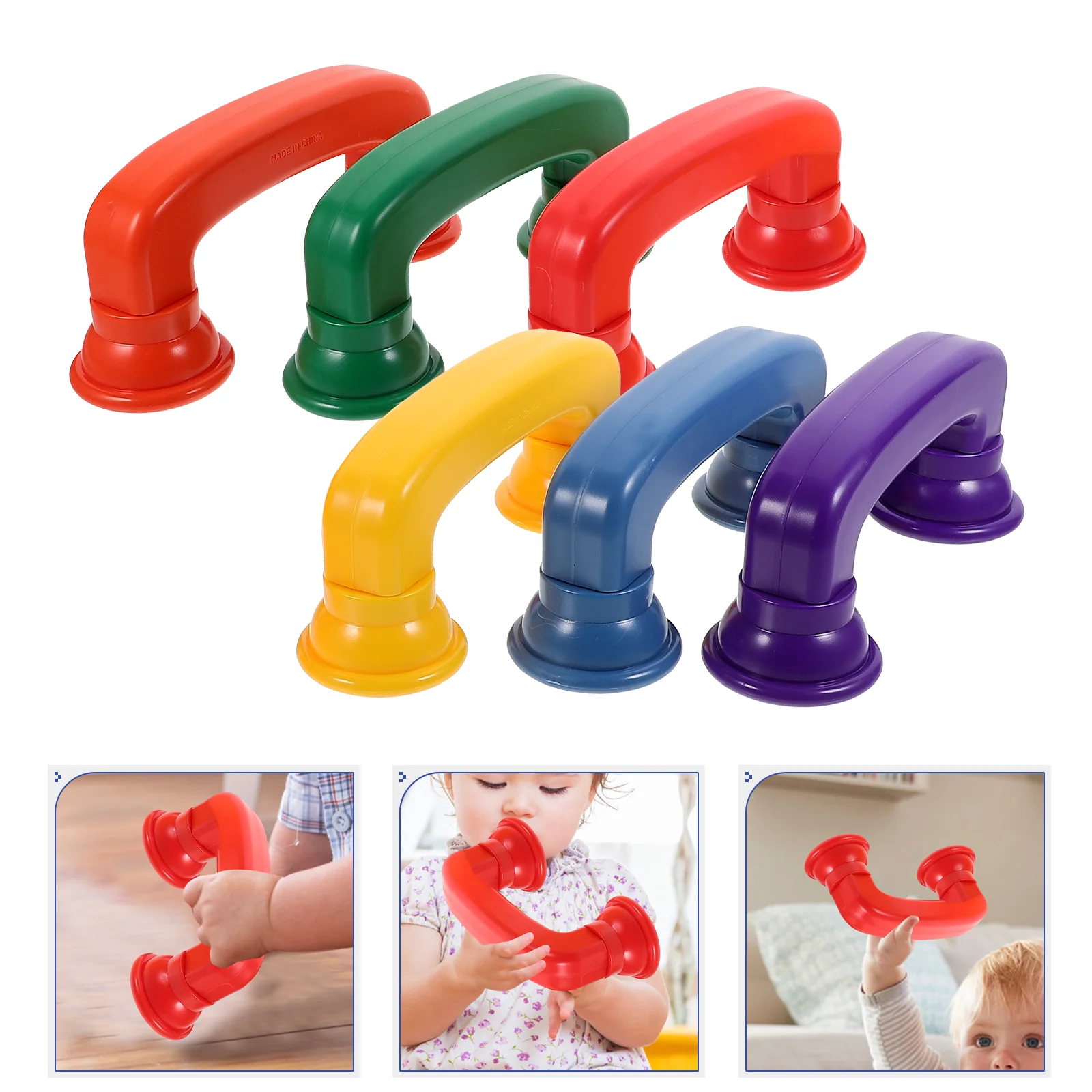 6 Pcs Earpiece Toy Whisper Phones Reading Baby Mobile Plastic Toys Toddler Educational Decor Flash Colored