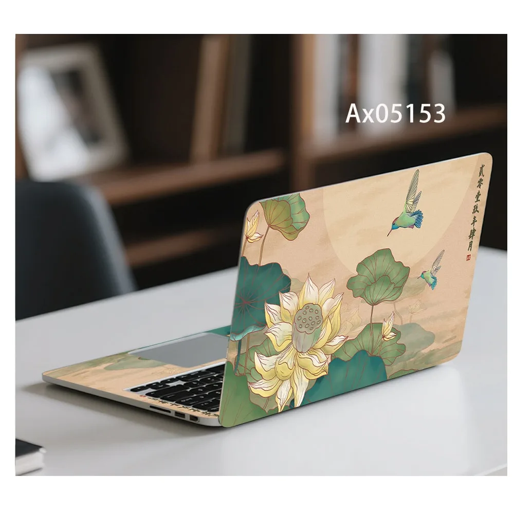Ink Wash Lotus Pond Laptop Skin Stickers Vinyl Decal MacBook HP Dell Lenovo MacBook Notebook PC Aesthetics Decoration