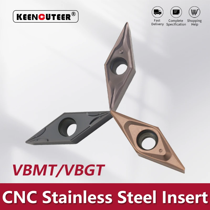 VBMT11 VBMT16 VBGT11 VBGT16 YZ15TF YZ735 Carbide Insert for SVJBR/L External Turning Tool Blade Stainless Steel Cutter CNC Lathe