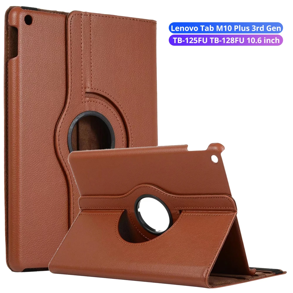 For Lenovo Tab M10 Plus 3rd Gen Case Rotating Cover for Lenovo Tab M10 Plus 3rd Gen Cases TB125FU TB128XU 2022 10.6 Tablet Funda