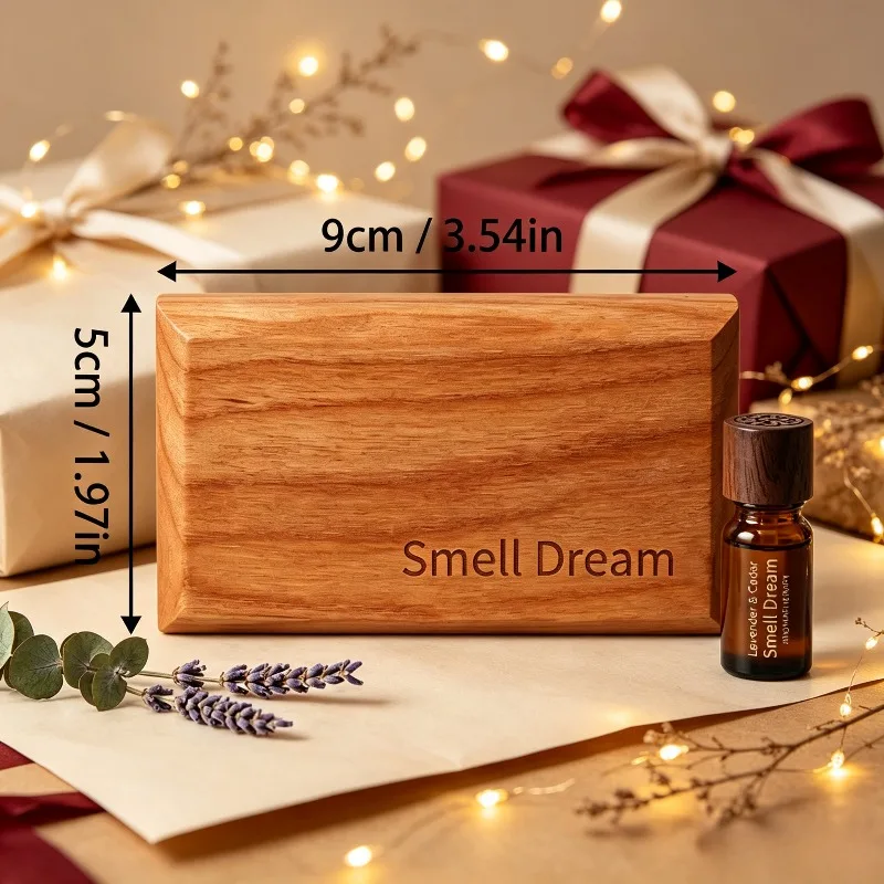 Car Air Freshener Natural Wooden Essential Oil Diffuser Soothing Aroma for Peaceful Sleep Decor Ornament for Car Bedroom Office