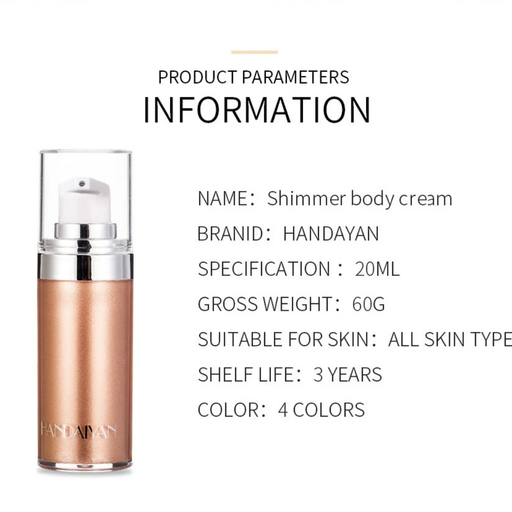 Highlighting Brightening Liquid Body Highlighter Contouring Liquid Body Lotion Face Three-dimensional Brighten Skin
