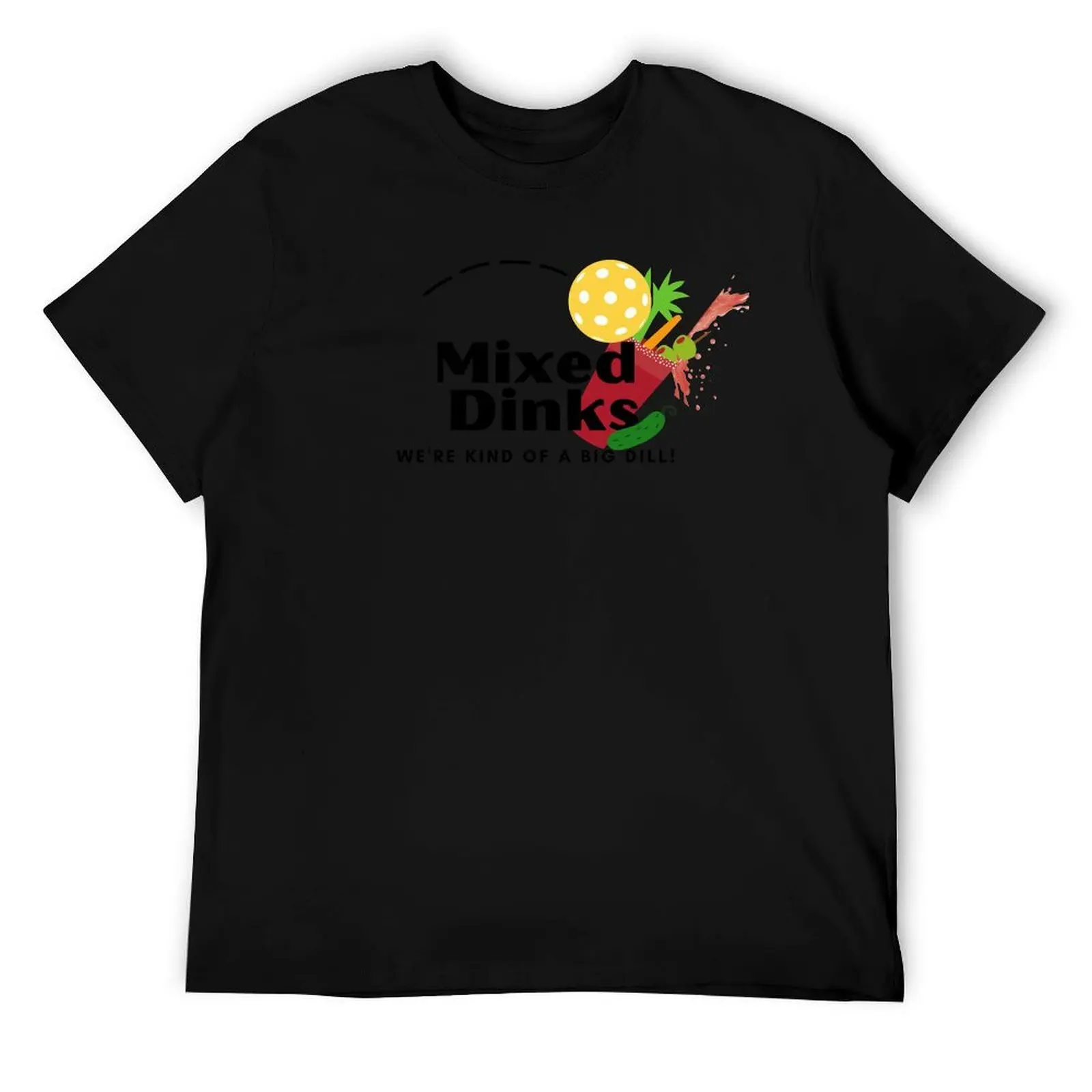 

Логотип команды Pickleball-футболка Mixed Dinks 1, мужские повседневные хлопковые футболки, футболка высокого качества