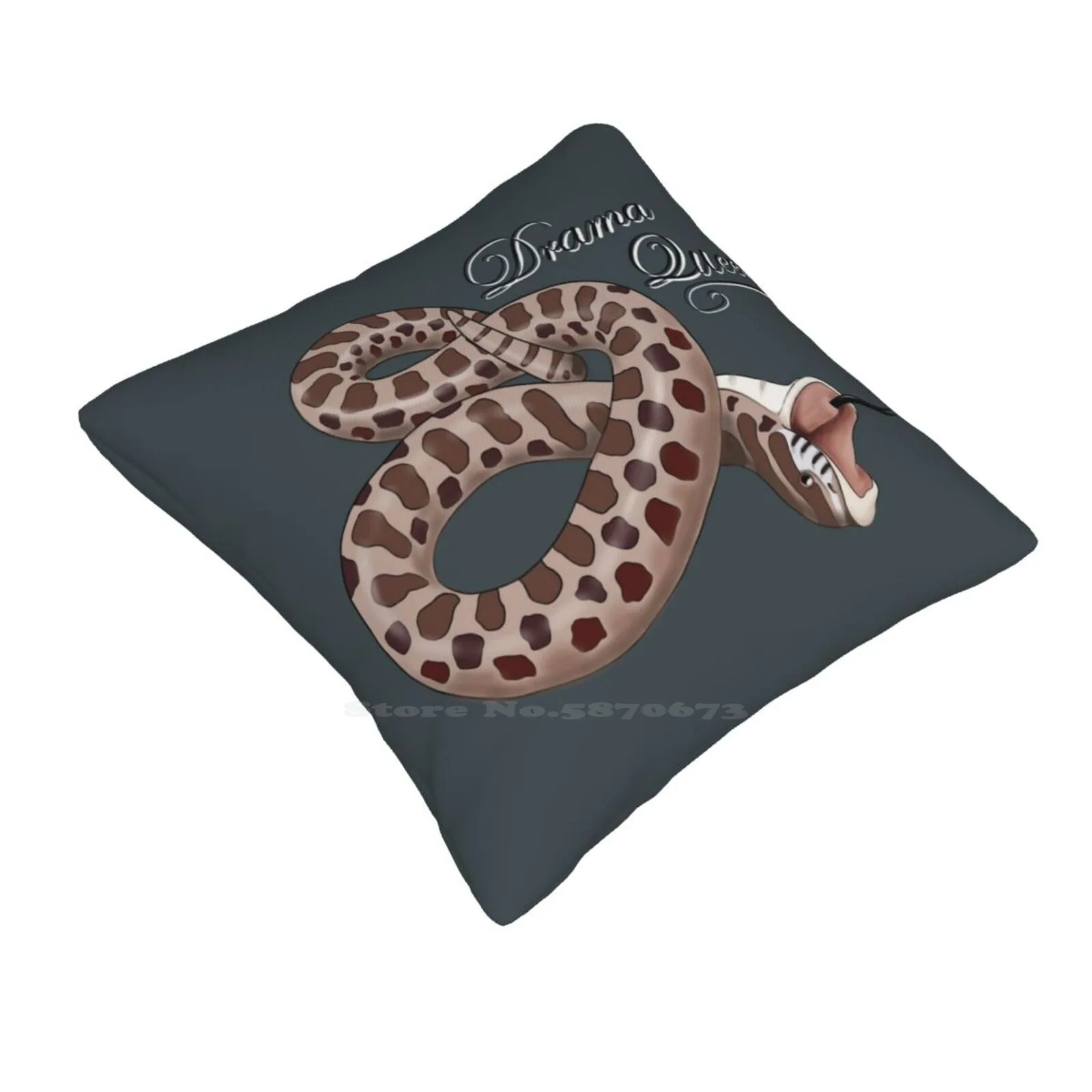 Drama Queen Of Snakes Pillow Cover Hug Pillowcase Hognose Reptilesarerad Playing Dead