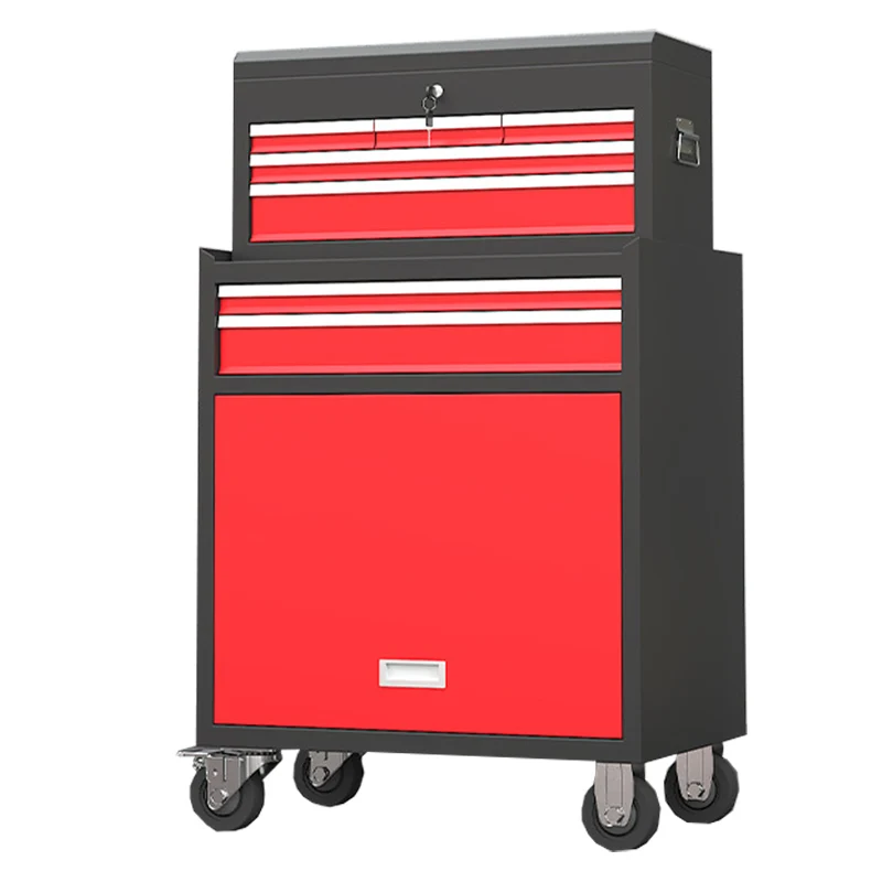 Professional Iron Tool Cabinet Trolley Movable Metal Workbench and Tool Chest Tool Cart for Metal Work