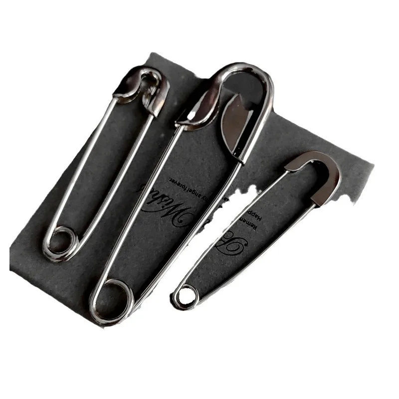 Grands épingles à la mode pour vêtements, épingles de sûreté en métal lisse, pour robe en jean, écharpe, épingles réglables