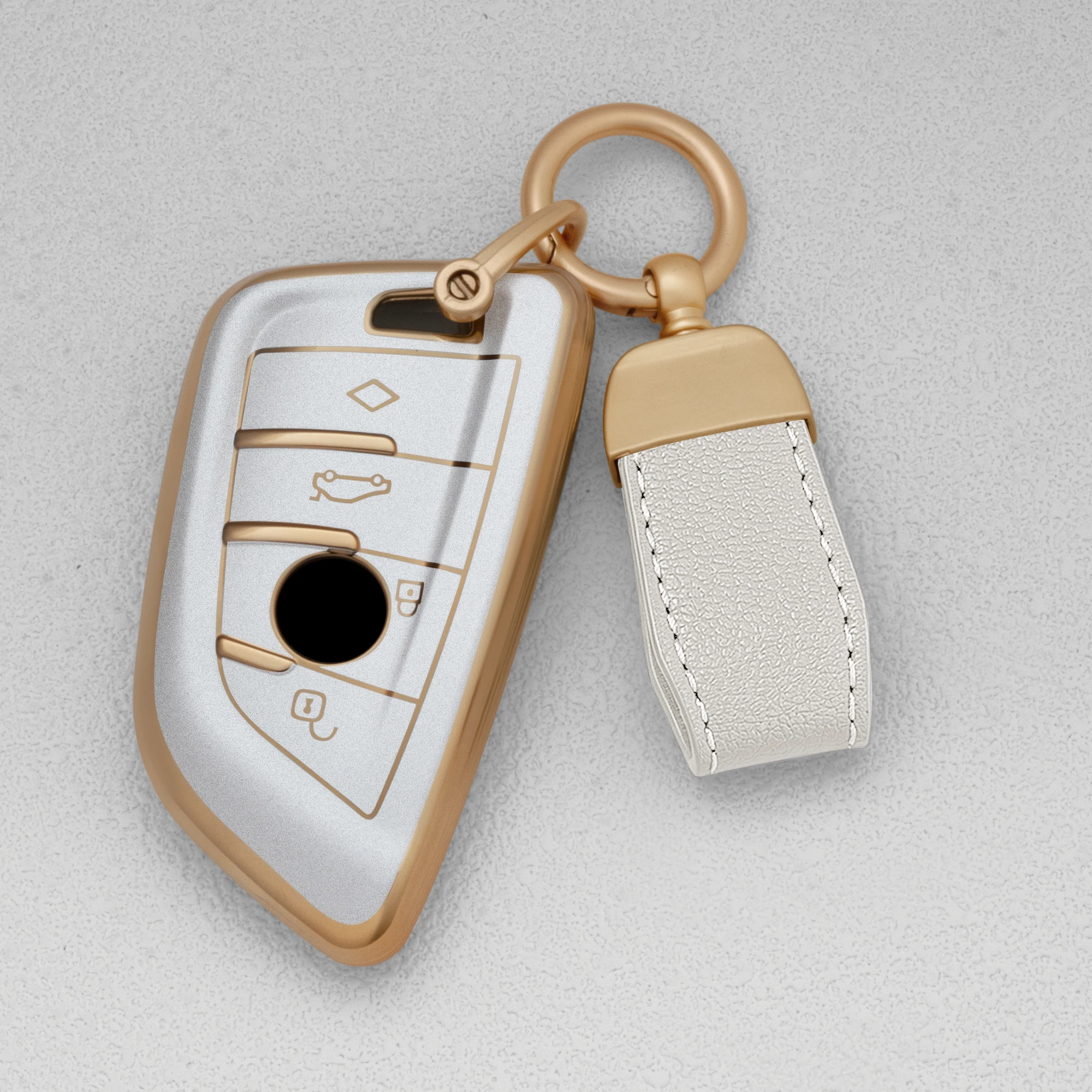 Quicksand Gold Car Key Case For BMW X1 X3 X5 X6 X7 1 3 5 6 7 Series G20 G30 G11 F15 F16 G01 G02 F48 Car Accessories