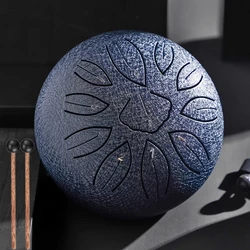 HLURU Glucophone Steel Tongue Drum 6 Inch 11 Notes C Tones Music Drum Tongue Drum Ethereal Drum Hang Drum Percussion Instrument