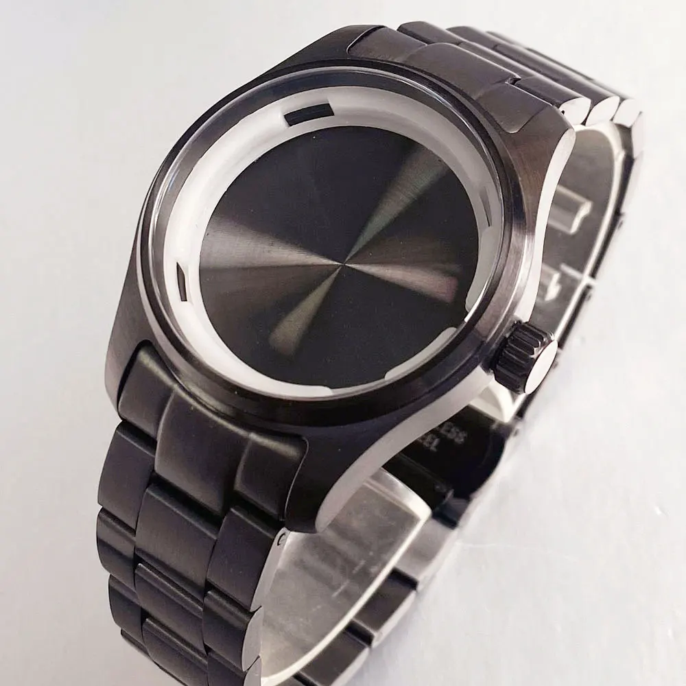 39mm 316L Steel/CUSN8 Bronze/Black PVD Watch Case Diving 20ATM Fit NH35A NH36A ETA2824 PT5000 Movement Sapphire Glass Screw Crow