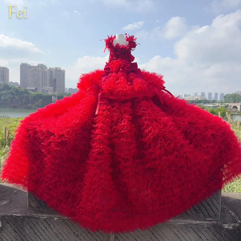 

Luxury Handmade Pet Dog Princess Dress - Lace Flower Design for Small & Medium Dogs - Ideal for Halloween & Special - Pet Appare
