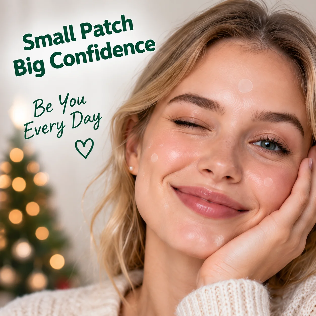 864PCS Round Pimple Patches, Mixed Size Clear and Beige Hydrocolloid Spot Covers for Everyday Skincare, Christmas Edition