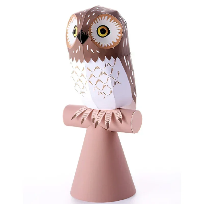 Little Owl Origami Art Mini 3D Folded Paper Model Papercraft Animal Figure DIY Kids Adult Handmade Craft Toys QD-309