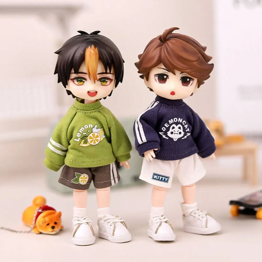ファッションコットン人形服ミニキュートパーカーパンツDIY 5色おもちゃ 1/11 OB11人形用 1/12 BJD/GSC人形/オビツ11人形用