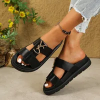 Women Slippers 2026 Fashion Open Toe Flats Luxury Designer Casual Women Sandals Daily Outdoor Comfort Open Toe Flip Flops